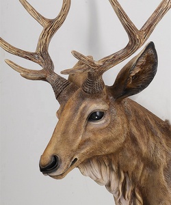 Dekorasyon fiberglas moose heykeli reçine duvar hayvan geyik kafası heykel - Product Image 3
