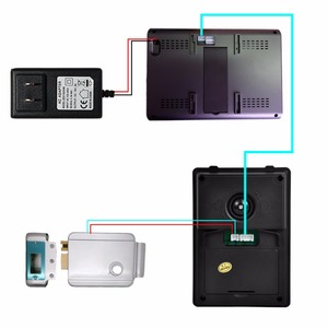 Venta al por mayor Multi apartamento 7 "Color vídeo puerta teléfono intercomunicador timbre de la visión nocturna IR 1 y 1 Monitor Kit - Product Image 5