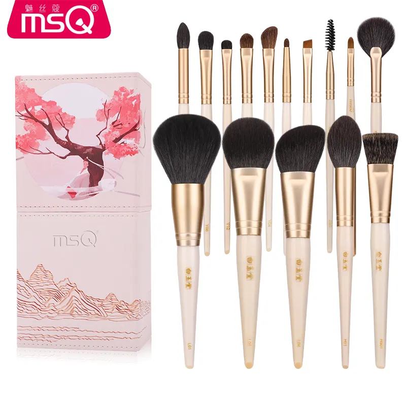 MSQ 15 pcs makeup brush set BYT serie XGF hoge kwaliteit geitenhaar professionele make-up kwasten