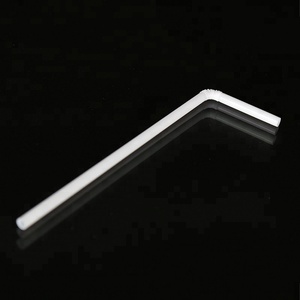 6mm White PP Disposable Plastic <strong>Flexible</strong> Drinking <strong>Straw</strong> - Product Image 5