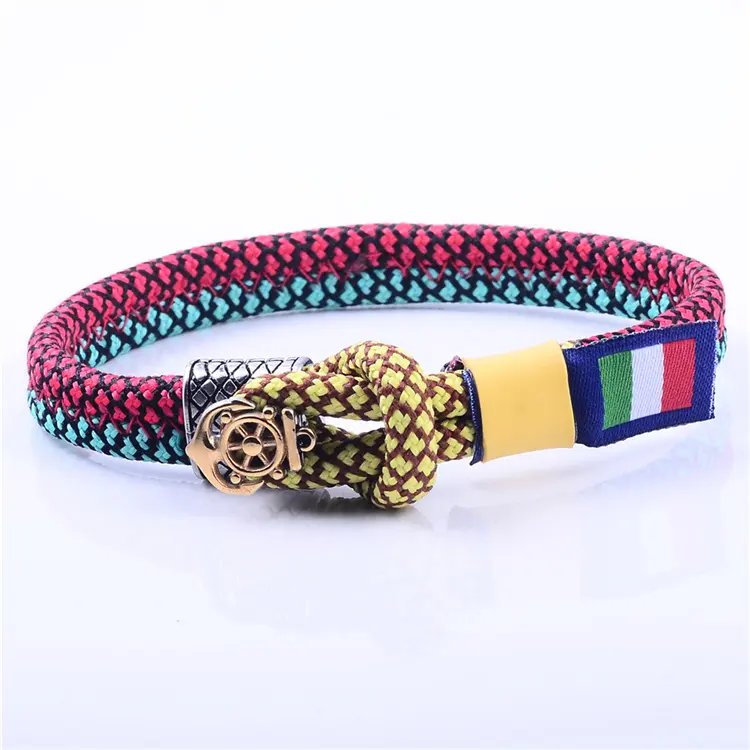 Men bracelet anchor bracelet custom personalized nylon anchor bracelet