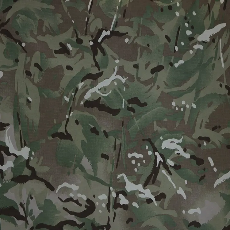 Tecido camuflado de multicam cvc 50/50 cp, uniforme