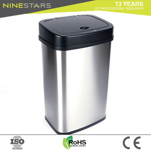 Ninestars ถังขยะแบบมีเซ็นเซอร์,ถังขยะไม่มีกลิ่นสีแดงขนาด15ลิตร - Product Image 3