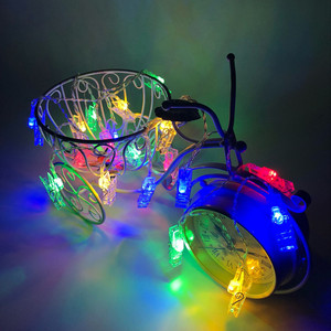 Lâmpada led de controle de bateria em forma de clipe, 3m, 20led,