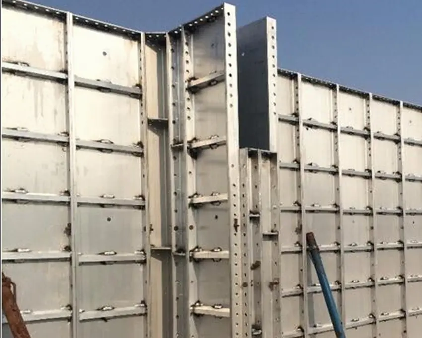 Paneles de trabajo de pared de hormigón, aleación de retención, prefabricado, buena calidad, sistema de moldura de aluminio, en Corea