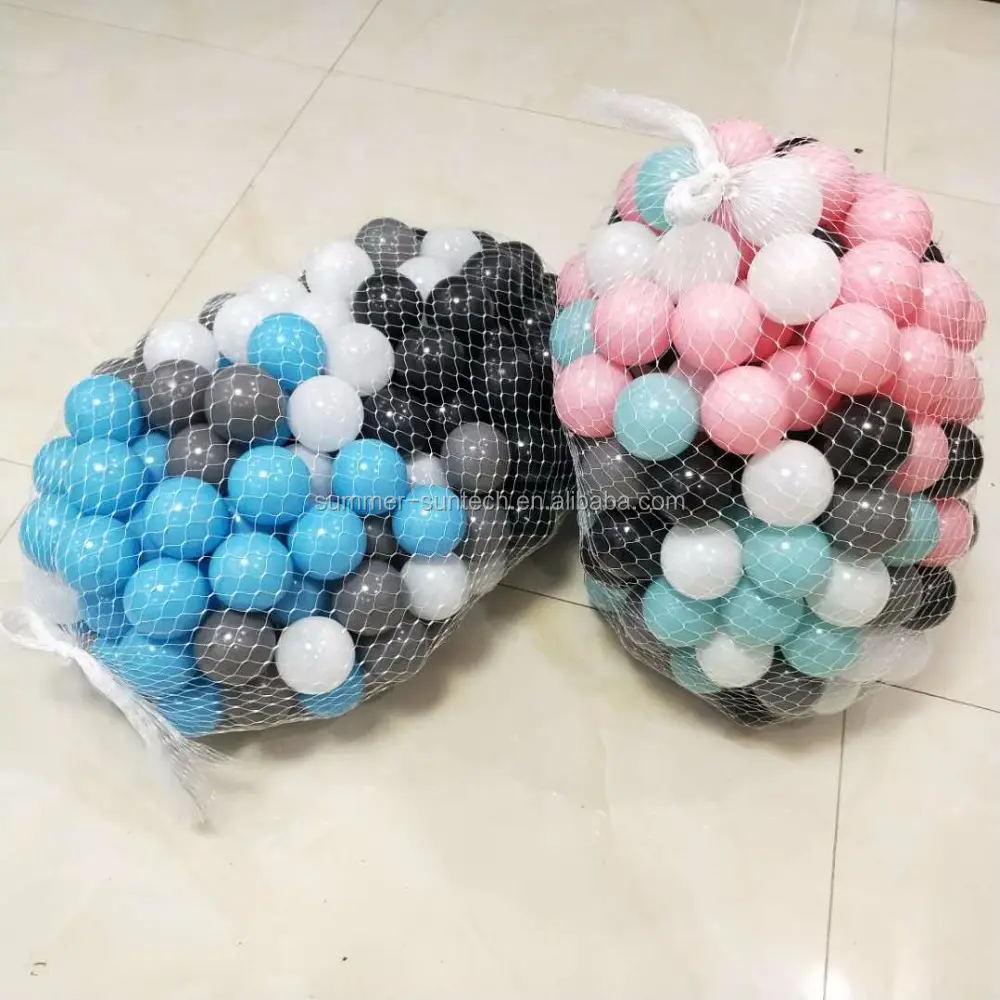 Đầy màu sắc bé đại dương bóng pit balls tắm toy mềm hollow nhựa balls