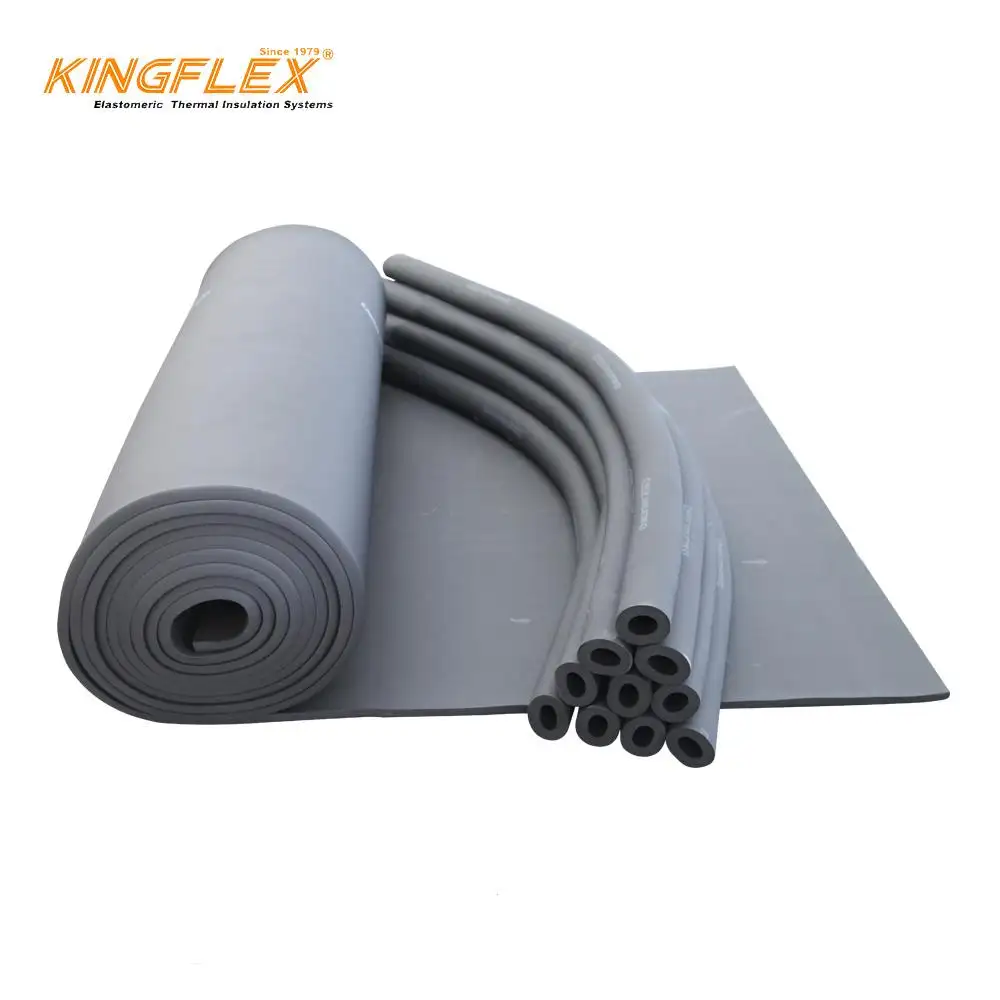Kingflex usa standard UL94 d'isolation en caoutchouc nitrile pour réfrigérés tuyau et équipement