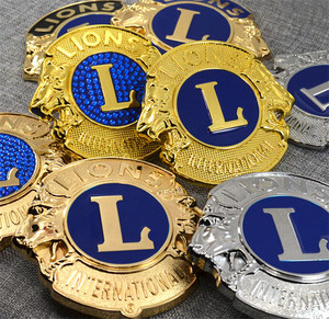 High Quality Gold Plating Enamel Lions Club <strong>Badge</strong> Round Car <strong>Badge</strong> with logo - Product Image 3