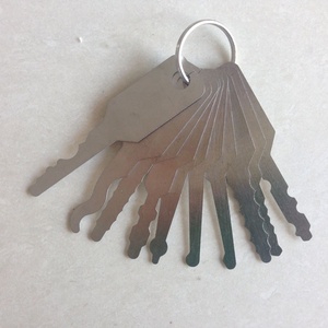 מכירה לוהטת 10 pcs Jiggler מפתחות פותחן בפתיחת נעילת פיק סט כלי עבור דו צדדי נעילת פיק כלים