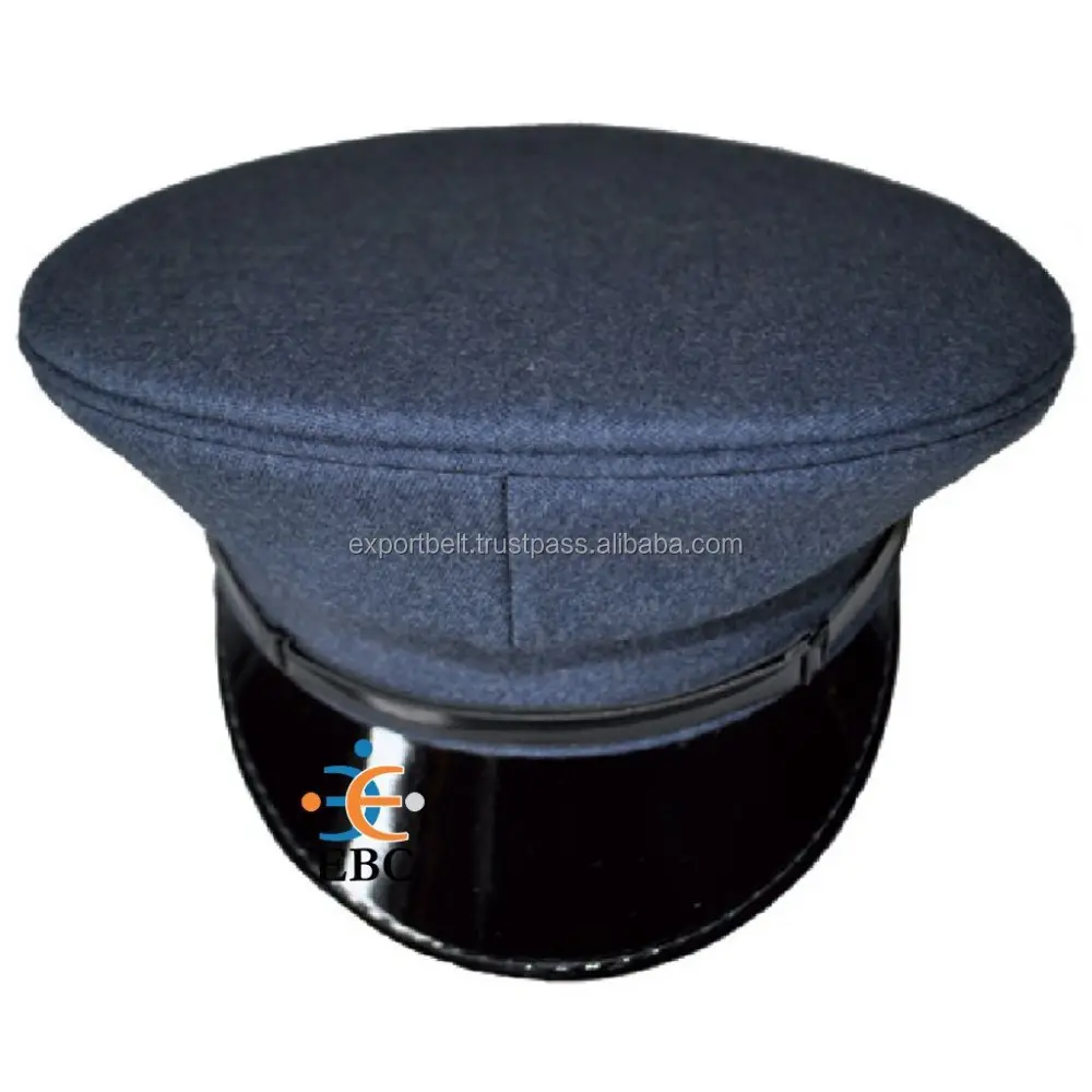 OEM Cab Driver Captain Chauffeur Hat Officer Uniform Peak Cap Wholesale Flat Plain Peak Cap for General Purpose Use