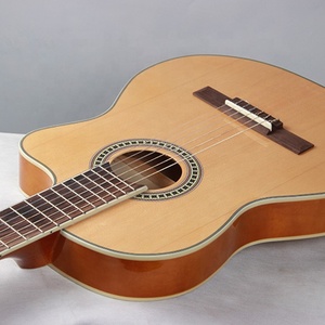Fabrik-Günstigpreise 6-Saitige 39-Zoll Fichten-Rosenholz-Basswood Cutaway Akustikgitarre mit Dünnem Korpus Handgefertigte Klassische Gitarren für Schüler - Product Image 2