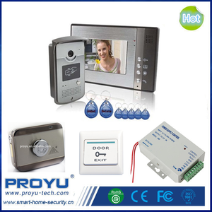 Apartments 7&quot; Monitor Home <strong>Color</strong> Video Door Phone <strong>Intercom</strong> <strong>System</strong> Kit Support ID Card Unlock + Power Supply +Electric Control L - Product Image 2