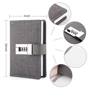 Durable impermeable tela combinación Lock Journal A7 Mini cuaderno para escribir - Product Image 2