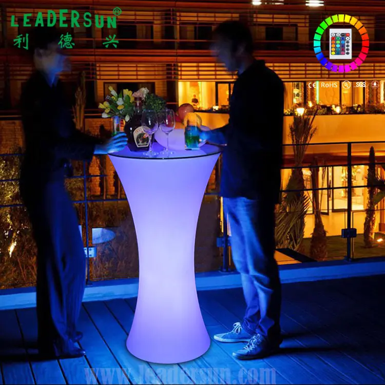 Leadsun — lampe torche Led 110cm, 1 pièce, barre ronde, imperméable, sans fil, couleur changeante, Table haute pour événements en plein air, fête, nouveauté