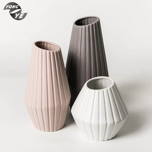 สง่างามรอบรูปร่างภาชนะดอกไม้ตกแต่งบ้านที่ทันสมัยแจกันเซรามิก - Product Image 3