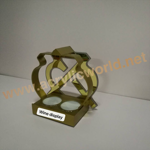 定制台面葡萄酒展示架，带发光二极管灯酒展示架，设计简单时尚，价格便宜葡萄酒展示台 - Product Image 5