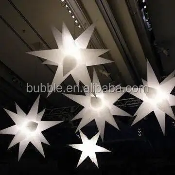 Globo de estrella de luz inflable que cambia de color de diferentes tamaños para decoración de fiestas