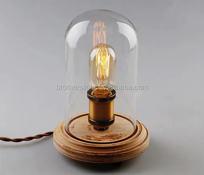 Wooden Antique Table Light for Edison Bulb / Table lamp