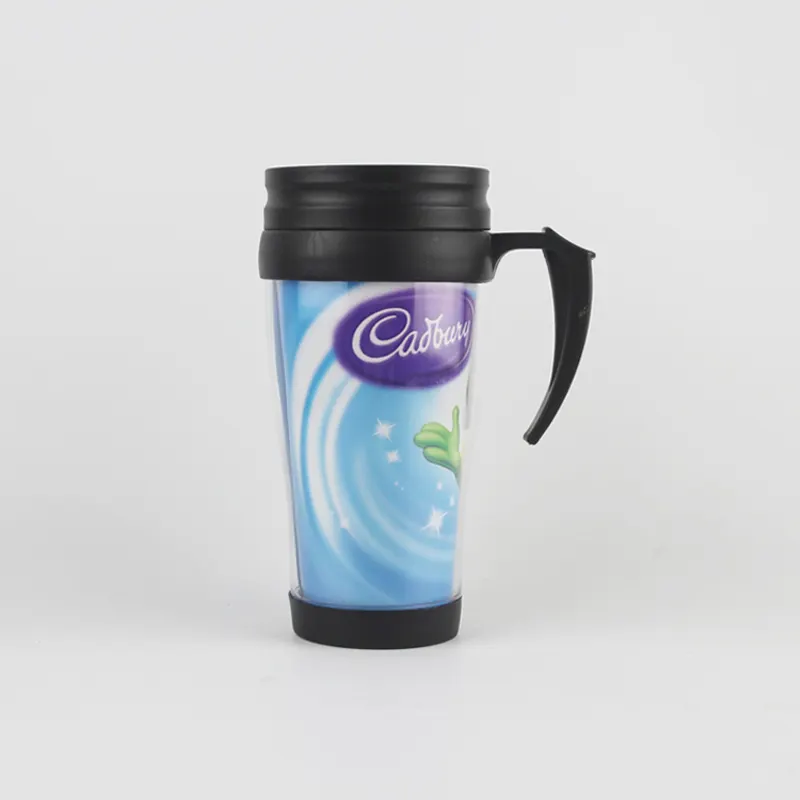 400 ml doppelwandiger Kunststoff-Thermo becher, 16 Unzen Edelstahl Isolierte Reise becher Kaffee Thermoskanne Tee tasse