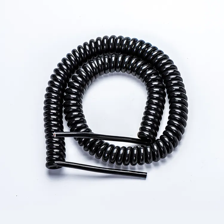 Kabel koil spiral, 2 /3 /4 /5/6/7 core PVC/PU kabel listrik fleksibel kabel 2.5mm kabel 10 inti kabel tembaga murni