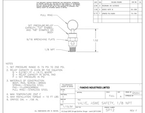 1/8inch NPT Brass Soft Seat <strong>ASME</strong> Safety Valve - Product Image 2