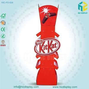 Supermarkt Werbung POP Display Rack HIC-FD-024 Einzelhandel Candy Store POS Karton Boden Stand Schokolade Display Regal - Product Image 6