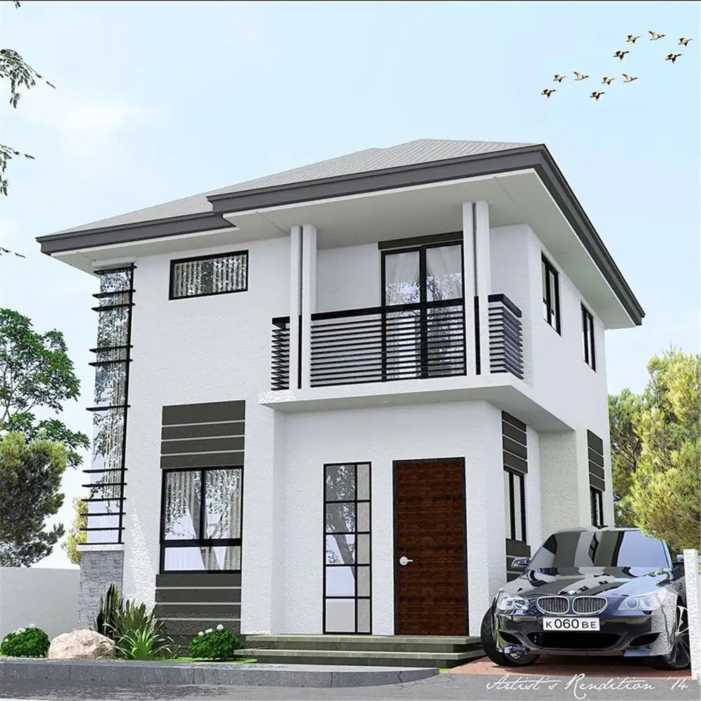 Desain Modern Mewah Harga Rendah Rumah Prefabrikasi Perumahan Kecil India