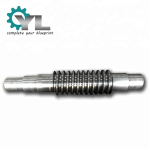 OEM高品质SCM440锻钢蜗轮螺纹丝杠轴 - Product Image 4