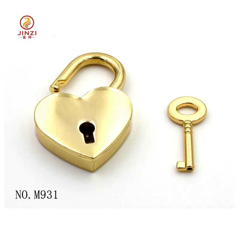 Dekorative Gold Herzform Metall Love Lock/kleines Vorhänge schloss mit Schlüssel für Taschen zubehör