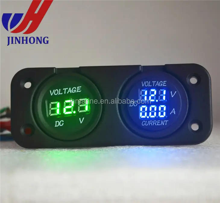 LED Dijital Voltmetre Ampermetre DC Amp Volt Metre 5-30 V 10A