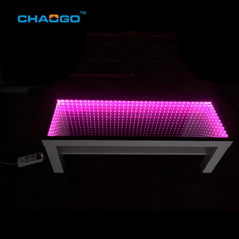 Mesa interactiva para bar, mesa de centro iluminada 3d infinity led
