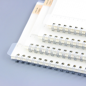 Caderno espiral de alta qualidade com tampa de plástico transparente