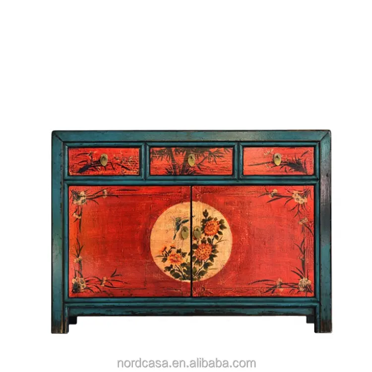Precio de fábrica de shanny mano pintado chino antiguo mongolia muebles