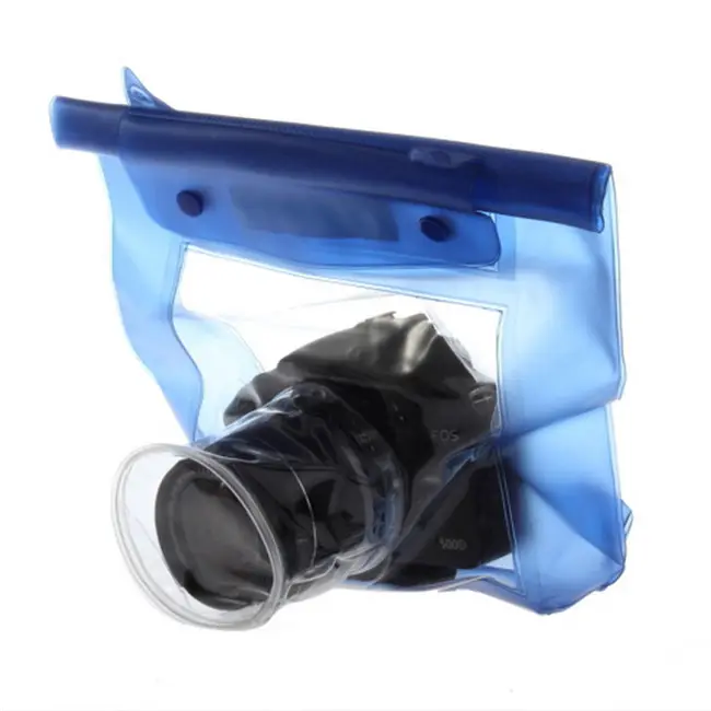 Waterproof Underwater Camera Case Blue PVC Scuba Dry Bag for SLR Camera 5D 7D 450D 60D