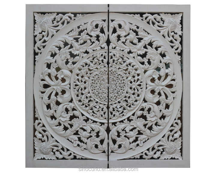 Decorative Antiques Wood Carved Wall Art Screen Panels Interior Wall Panels