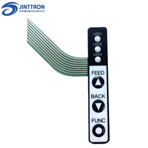 Keypad membrane <strong>keyboard</strong> Mini keycaps glossy 3 <strong>keys</strong>, embossed feed, back, func push button, 3 LEDs membrane switches - Product Image 4