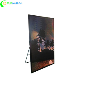 高亮度USB WIFI 4G 5G P2.5P3便携式全彩海报Led屏幕640x1920mm用于购物商店