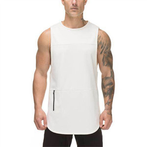 Erkek boş serin kuru spor koşu Stringer <span class=keywords><strong>Y</strong></span> geri vücut geliştirme spor atletik <span class=keywords><strong>Tank</strong></span> Tops ile cep