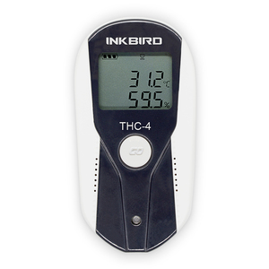 Inkbird-medidor de temperatura de los alimentos y Sensor de humedad, THC-4, sonda grabadora, registrador de datos, termómetro Digital, función de retención de datos