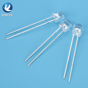 Vanfunフラットトップ信号LEDダイオード3mm5mm 8mm10mm厚さ0.06W発光5V最大逆電圧ケースパッケージ