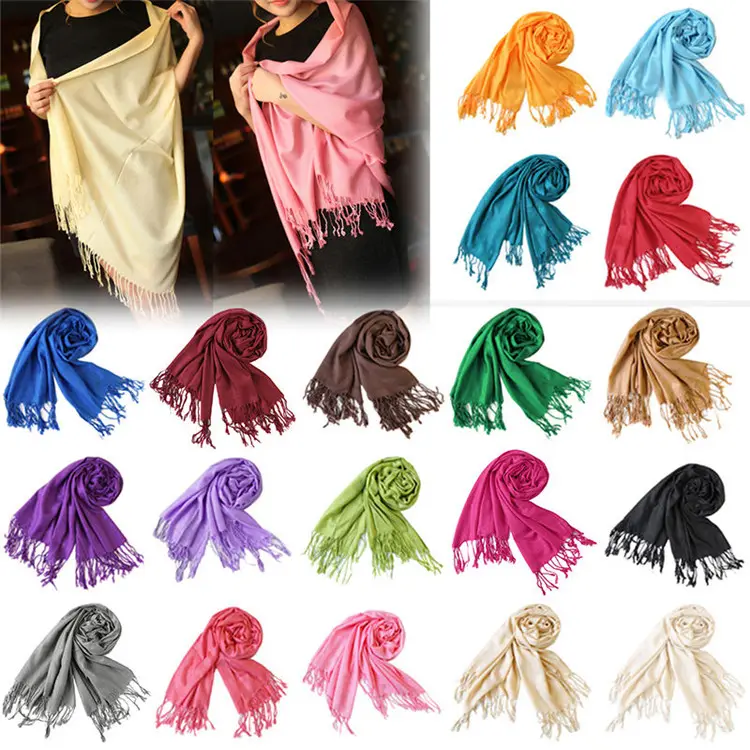 2024 Nieuwe Fabriek Direct Te Koop Custom Pashmina In Bulk Sjaal Cheque Bedrukte Sjaals Voor Groothandel