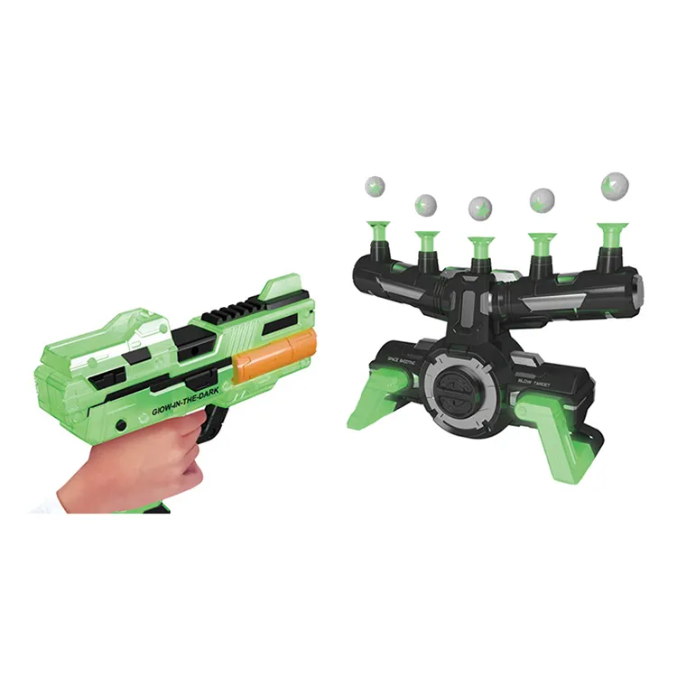 Flytec B2157 Popular interactive gun game Toy luminous ball shooting target With Music Kids Soft bullet gun