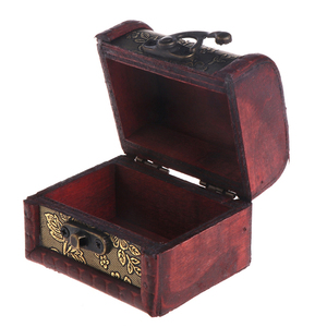 Заводской заказ пиратское кольцо ожерелье ювелирный контейнер Креативный дизайн деревянная коробка ручной ретро шкатулка с замками - Product Image 5