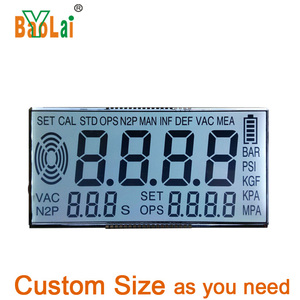 Pantalla LCD monocromática personalizada, fabricante TN HTN STN FSTN VA de 7 segmentos, medidor de energía de temperatura con retroiluminación LCD