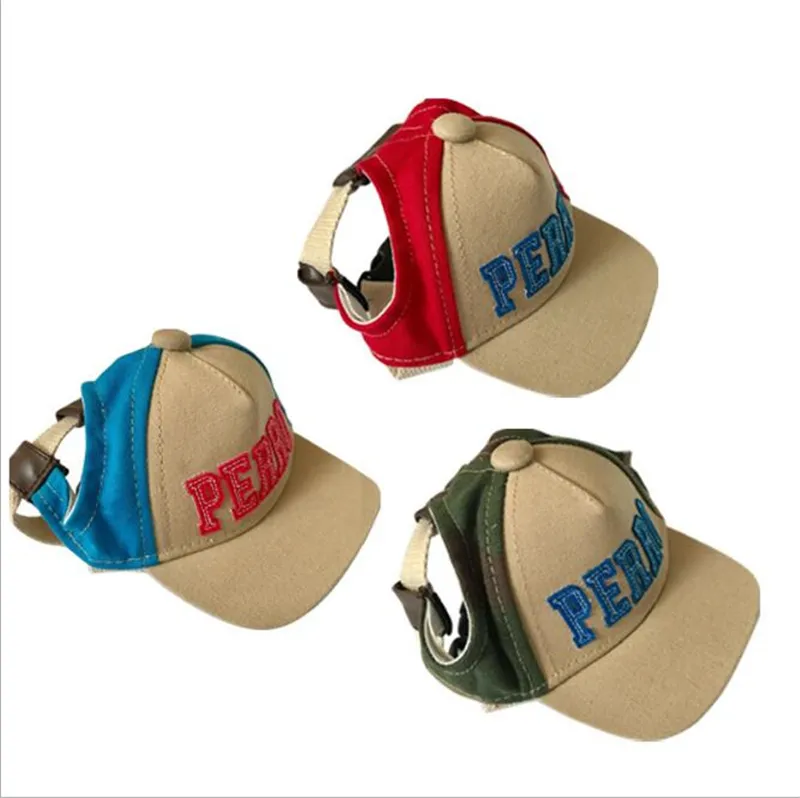 New Hot Outdoor Adjustable With Ear Holes Pet Dog Baseball Hat