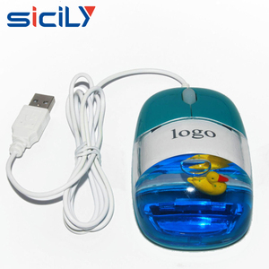 Divertente mouse del computer con il marchio del led, Mouse Ottico USB Del Computer Mini Aqua Liquido con Floater Su Misura - Product Image 1