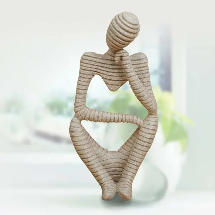 2019 christmas modern home decor new ideas sandstone stripes abstract figure crafts furnishing articles sculpture