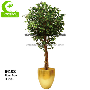 人工イチジクの木鉢植え盆栽植物人工庭の造園 & デッキ鉢植えの木 - Product Image 1