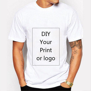 מותאם אישית הדפסת T חולצה לגברים DIY שלך כמו תמונה או לוגו לבן למעלה Tees חולצה גברים של גודל <span class=keywords><strong>S</strong></span>-3XL מודאלי חום העברת תהליך