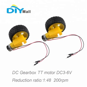 DC-Getriebe motor 200 U/min Reifen rad 1:48 Stecker DC 3-6V für Arduino Smart Car TT Motor
